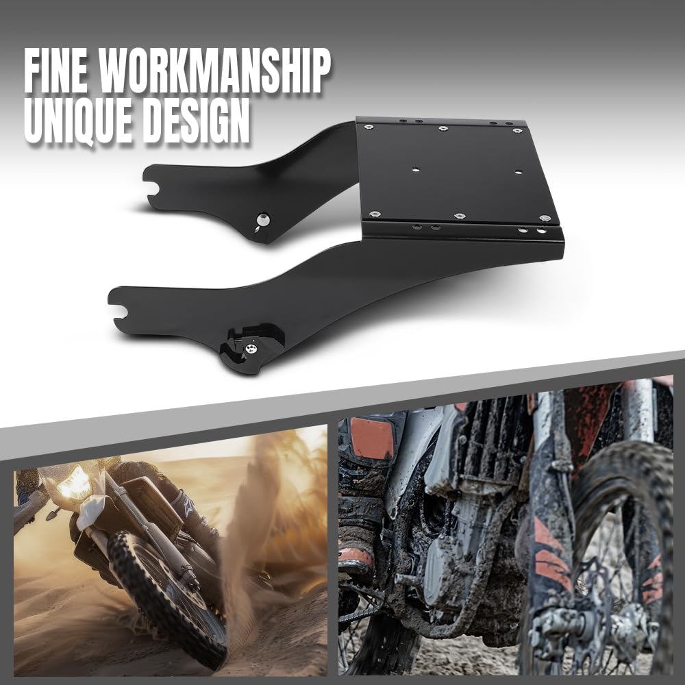 G-PLUS Tour Pack Mount Bracket Rack Compatible with Harley Touring FLHR FLHRCI FLHRI FLHRS FLHRSI FLHT FLHTI FLHX FLHXI FLTRI Models 1997-2008 Black