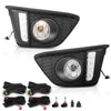 G-PLUS Front Bumper Driving Fog Lights W/Wiring US Compatible with Honda Fit Hatchback 4-Door 2015-2017 Black