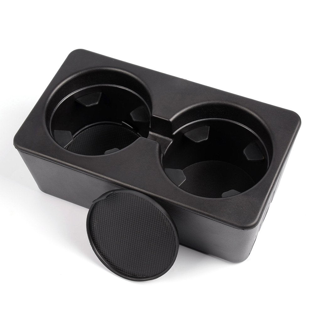 G-PLUS Floor Mounted Console Dual Cup Holder Insert Compatible with Silverado 2007-2013 /Sierra / 2007-2014 Suburban/Yukon/Tahoe Center Console Beverage Drink Insert Replacement 19154712