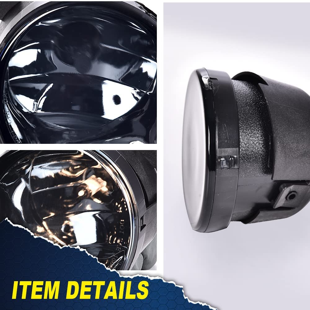 G-PLUS Front Fog Lights Assembly Compatible with 2004-2015 Nissan Titan / 2005-2007 Nissan Armada Clear Lens Driving Fog Lamps Compatible with w/ 889 12V 37.5W Bulbs 2pcs