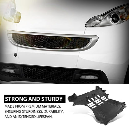 G-PLUS Front Engine Splash Shield Compatible with Smart Fortwo 2010-2013 SM1228100, 4516840018, 45168-40018 Black