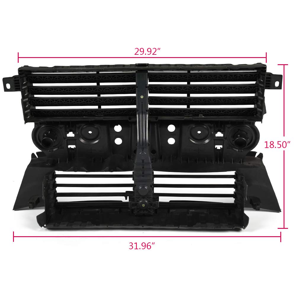 Compatible For Ford Escape 2017-2019 Front Radiator Control Grille Shutter Assembly without Actuator GV4Z-8475-A