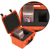 G-PLUS Orange Graded Card Storage Box Fit BGS PSA SGC FGS Graded Sports Trading Cards, Deep Travel Size Waterproof Case Slab Holder & Protector Holds 45 PSA Graded Cards or 100 Ungraded Cards