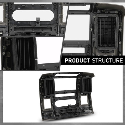 G-PLUS Radio Bezel Dash Trim Panel Compatible with Dodge Ram 2009 2010 2011 2012 Gray
