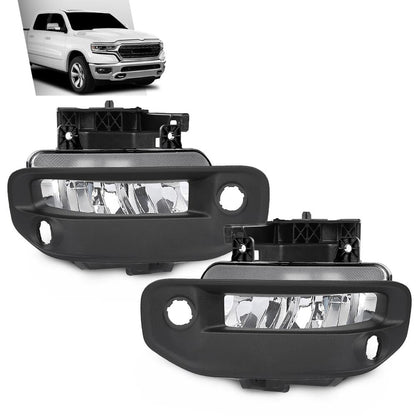 G-PLUS Front Bumper LED Fog Lights Lamps+Bracket Kit Compatible with Dodge Ram 1500 2019-2021 68273291AB