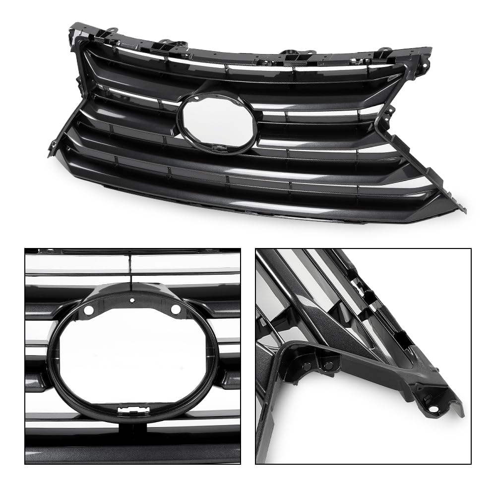 G-PLUS Front Upper Bumper Grille Shell Insert Compatible with NX200t NX300h 2015 2016 2017 LX1200172 5311178010 Silver