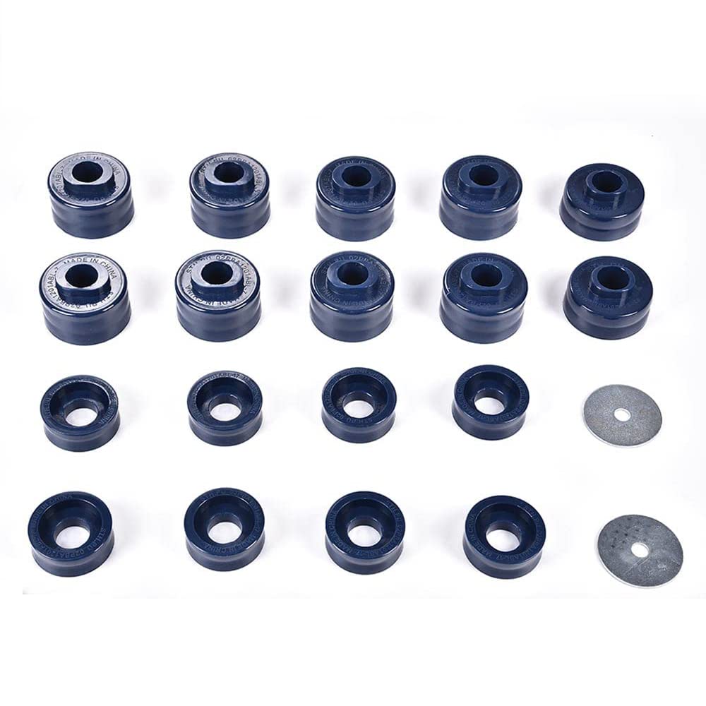 G-PLUS Body Mounts in Polyurethane PU Compatible With 1999-2017 F250 F350 Super Duty 2WD/4WD,Body Cab Mounts Bushings Kit (Blue)