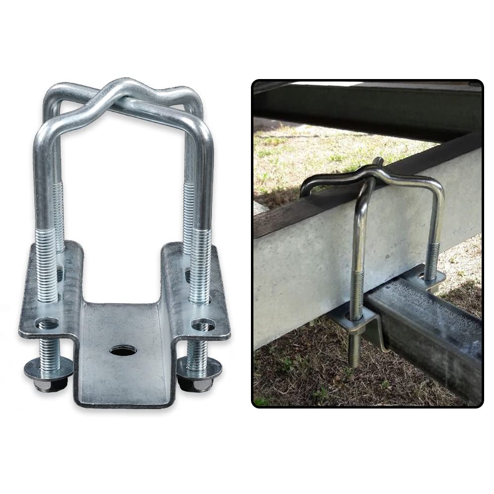 G-PLUS Boat Trailer Galvanized Universal Guide Pole and Post Mounting U Bolt Kit Boat Trailer Guides