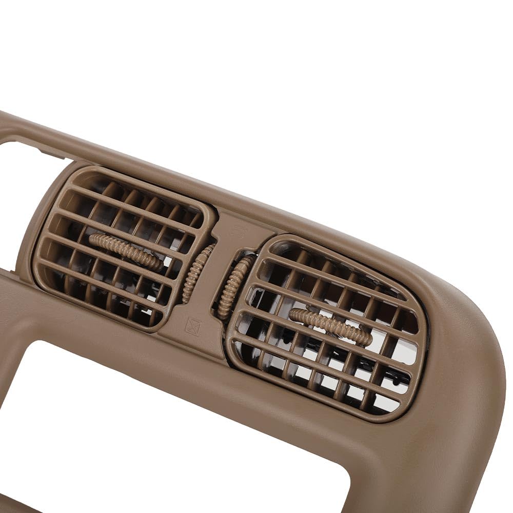 G-PLUS Dash Trim Bezel Cover Single Din Beige Compatible with Chevy Blazer S10 GMC Jimmy S15 Sonoma 1998 1999 2000 2001 2002 2003 2004 15013761 (Not Fit Double Din)