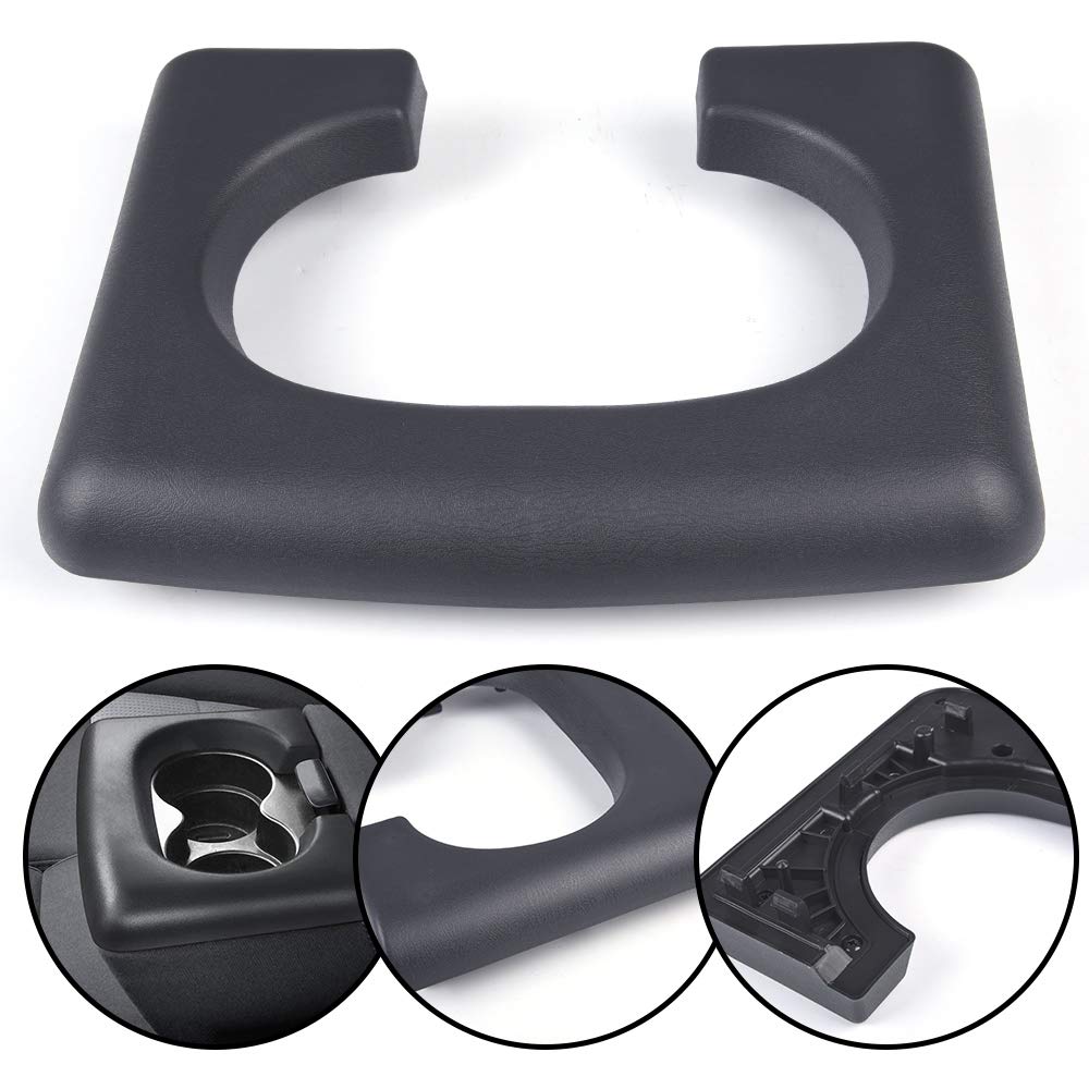 G-PLUS Center Console Cup Holder Pad Replacement Compatible with Ford F150 2004 2005 2006 2007 2008 2009 2010 2011 2012 2013 2014 (Dark Grey)
