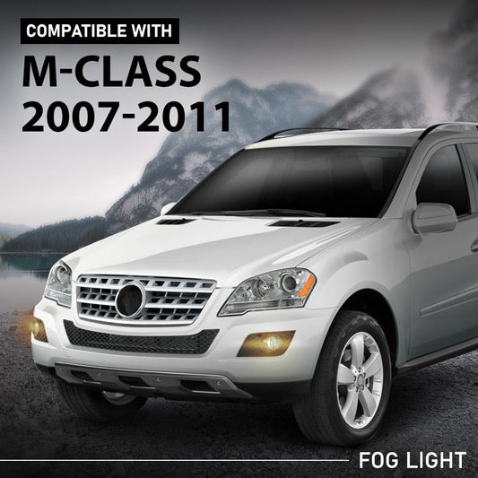 G-PLUS Pair Bumper Fog Lights Lamps, Compatible with Benz C-Class GL-Class M-Class 2005-2011, Fit E300 S450 S550 S600 2007-2017, LH Driver & RH Passenger 2PCS, 2518200756, 2518200856