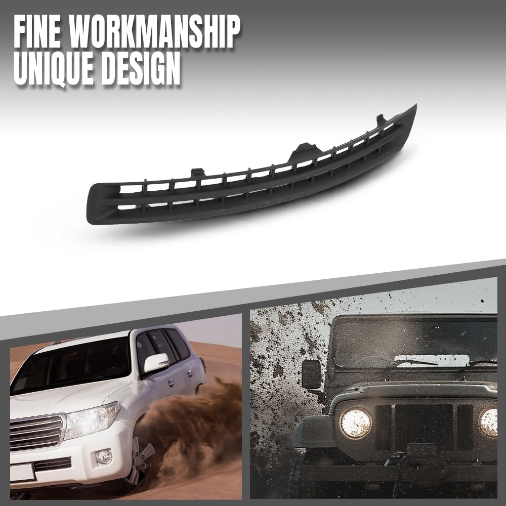 G-PLUS Front Left Bumper Grille Compatible with Volvo XC90 V8 2007-2011 / V8 Sport 2007-2008 Fit 3.2 R-Design 2012-2014 / Sport 2008 / Volvo XC90 2007-2014 30678953, VO1038107 Black