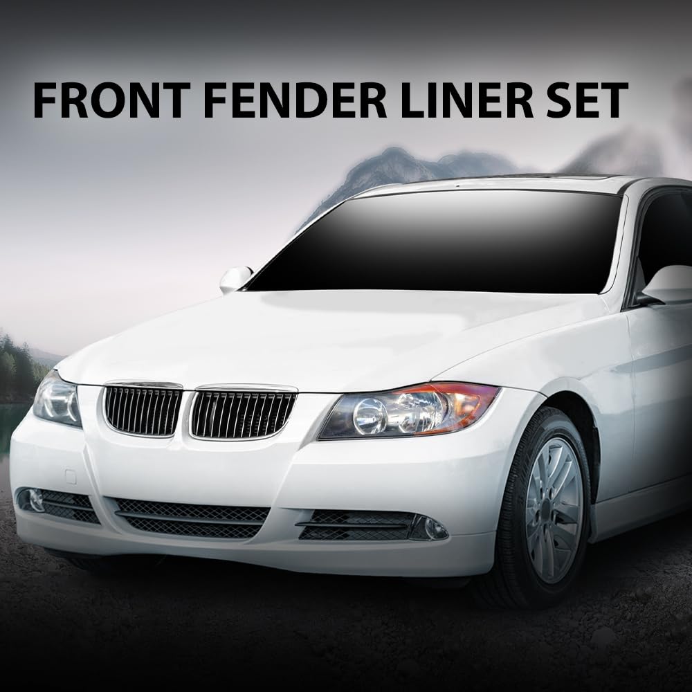 G-PLUS Fender Liner Set Front Left & Right Front 2Pc Compatible with BMW 323i 325i 328i 330Ci 335d 335i 2006-2012 51717059379-PFM, 51717059380-PFM