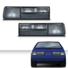 G-PLUS Taillights Taillamps Rear Brake Lights Left&Right w/o Bulbs Compatible with Ford Mustang 1987-1993,FO2800168, FO2801168 Smoky Lens Black Housing Faros Traseros Luces TraserasAssembly