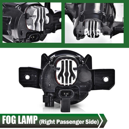 G-PLUS Fog Lights Assembly Compatible with 2019 2020 Nissan Altima 4-Door Sedan S SL SR SV Front Bumper Fog Lights w/Bulb Clear Lens LED Fog Lamps,Passenger (Right)