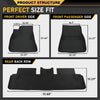G-PLUS 3PCS Cargo Liner Floor Mat Compatible with 2017-2023 Tesla Model 3 Sept Old Style, Not Fit 2023 Oct-2026 New Model, Non-Slip All Weather 1st & 2nd Row, TPE Car Floor Liners Interior Accessories