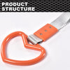 G-PLUS JDM Tsurikawa Ring Heart Subway Train Bus Car Handle Hand Straps Drift Charm,Rear Bumper Warning Ring (Orange)