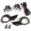 G-PLUS Front Fog Lights Assembly Compatible With 2008-2010 Toyota Highlander Clear Driving Fog Lamps W/Bulbs+Switch+Chrome Bezels Kit