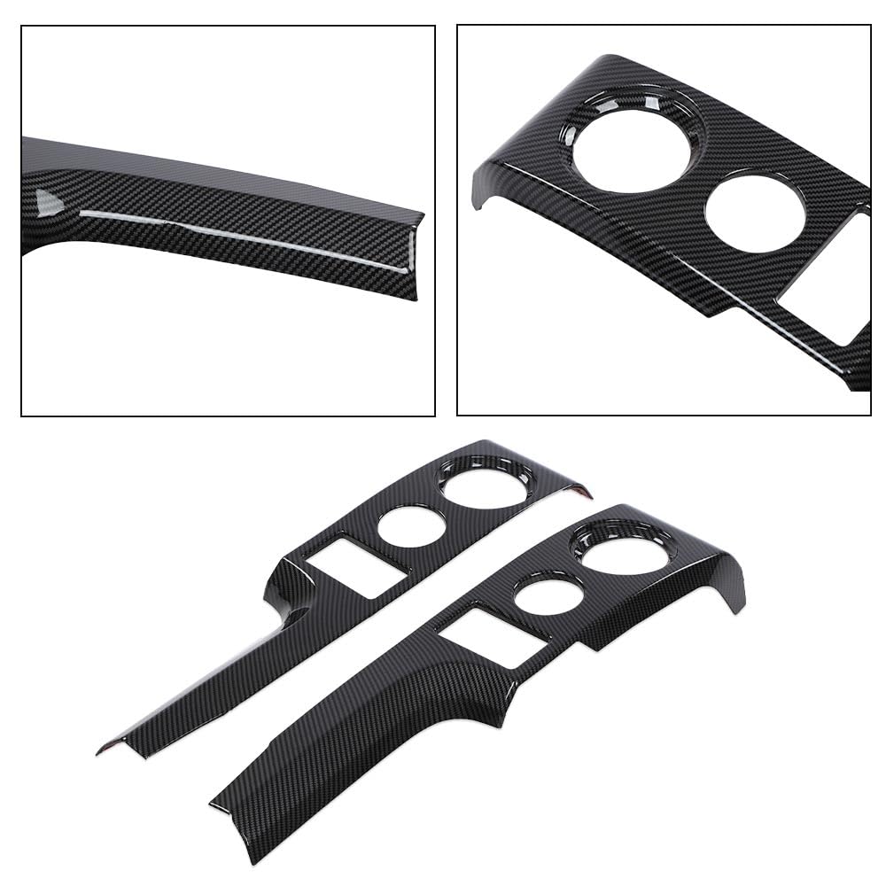 G-PLUS Center Console Dashboard Panel Cover Trim Bezels Compatible with Ford F150 2009-2014 Black Carbon Fiber