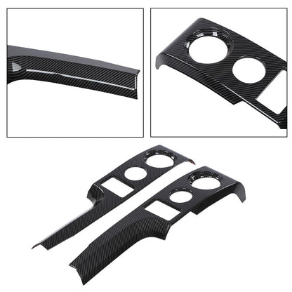 G-PLUS Center Console Dashboard Panel Cover Trim Bezels Compatible with Ford F150 2009-2014 Black Carbon Fiber