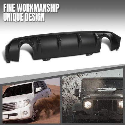 G-PLUS Rear Diffuser Compatible with Honda Civic 4-Door Sedan Only 2016 2017 2018 2019 2020 2021 Rear Bumper Diffuser Black