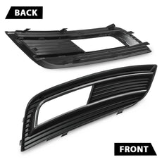 G-PLUS Fog Light Grille Cover for Audi A4 Quattro 2013-2016 Left Right Black Additional Angle