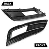 G-PLUS Fog Light Grille Cover Left & Right Compatible with 2013-2016 Audi A4 Quattro 2.0L 8K0807681K 8K0807682K
