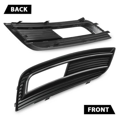 G-PLUS Fog Light Grille Cover Left & Right Compatible with 2013-2016 Audi A4 Quattro 2.0L 8K0807681K 8K0807682K