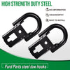 G-PLUS Tow Hook Parts Set Compatible with 2009-2021 F150 with Hardware Front Kit Pair (Black)