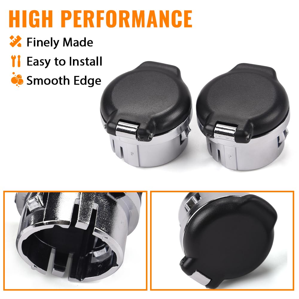 G-PLUS Dash Power Outlet Cover, Dash Panel Retainers Cigarette Lighter Plug Retainer, Compatible with 2007-2013 Silverado Sierra Tahoe 20983936 25793816 Dash Retainers 12v Power, 2PCS