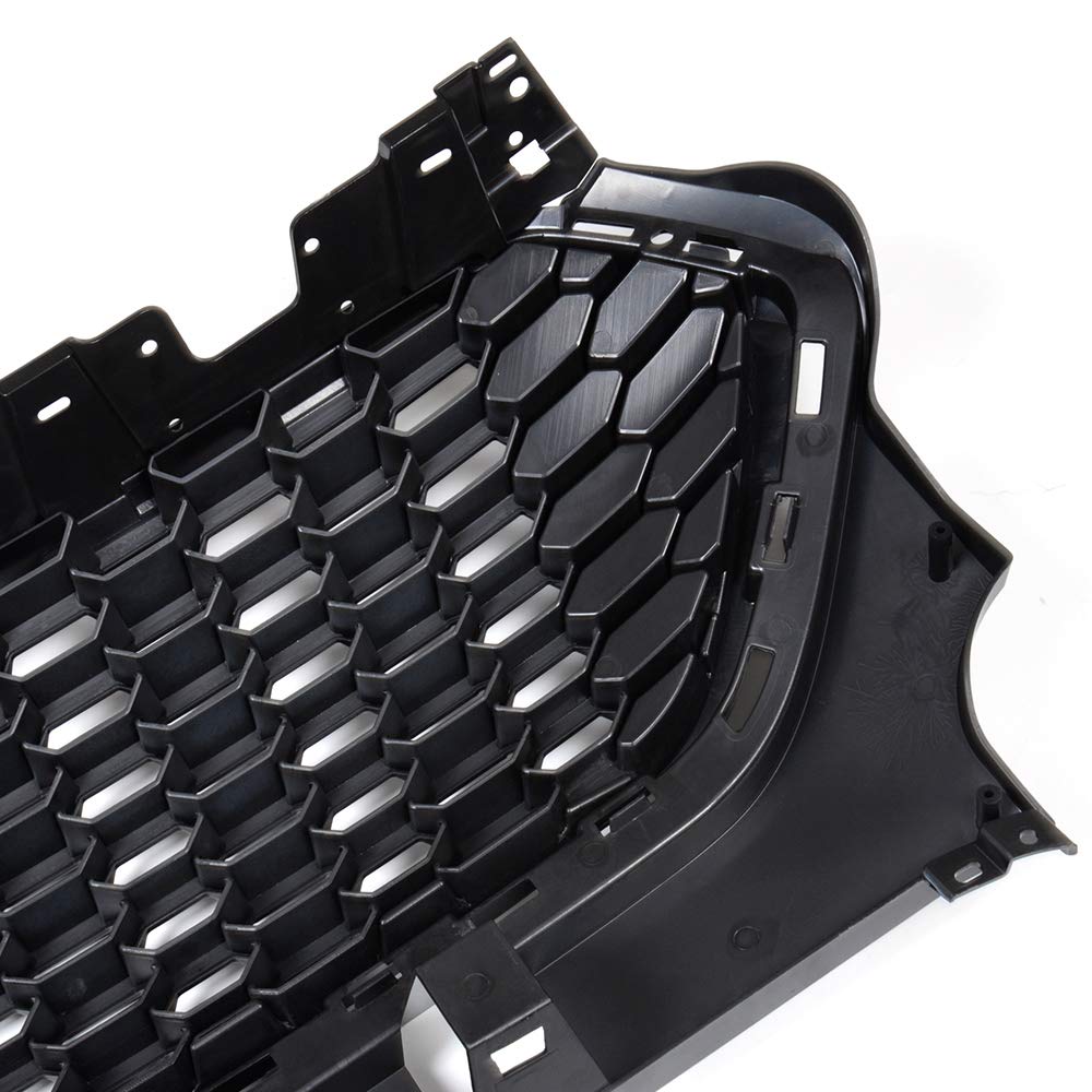 Honeycomb Front Bumper Grille Compatible with Ford Escape 2017-2018 Exterior Grill Glossy Black Protected Grille Guards With Honeycomb Mesh Style