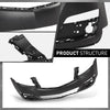 G-PLUS Front Upper Bumper Cover Fascia, Compatible with Chevy Traverse 2013-2017, W/o Parking Aid Sensor Holes, 23328140, GM1014107