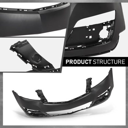 G-PLUS Front Upper Bumper Cover Fascia, Compatible with Chevy Traverse 2013-2017, W/o Parking Aid Sensor Holes, 23328140, GM1014107