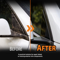 G-PLUS Fender Mirror Triangle Trim Cover for Tesla Model Y 2020-2024 Glossy Black Side View
