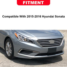 G-PLUS Front Upper Grille Insert for Hyundai Sonata 2015-2017 Black