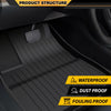 G-PLUS Floor Mats Cargo Liners Compatible with Tesla Model 3 Highland 2024 2025,6PCS TPE Floor Liner,All Weather Full Cover Protection Black Cargo Liner & Trunk Mats Full Set