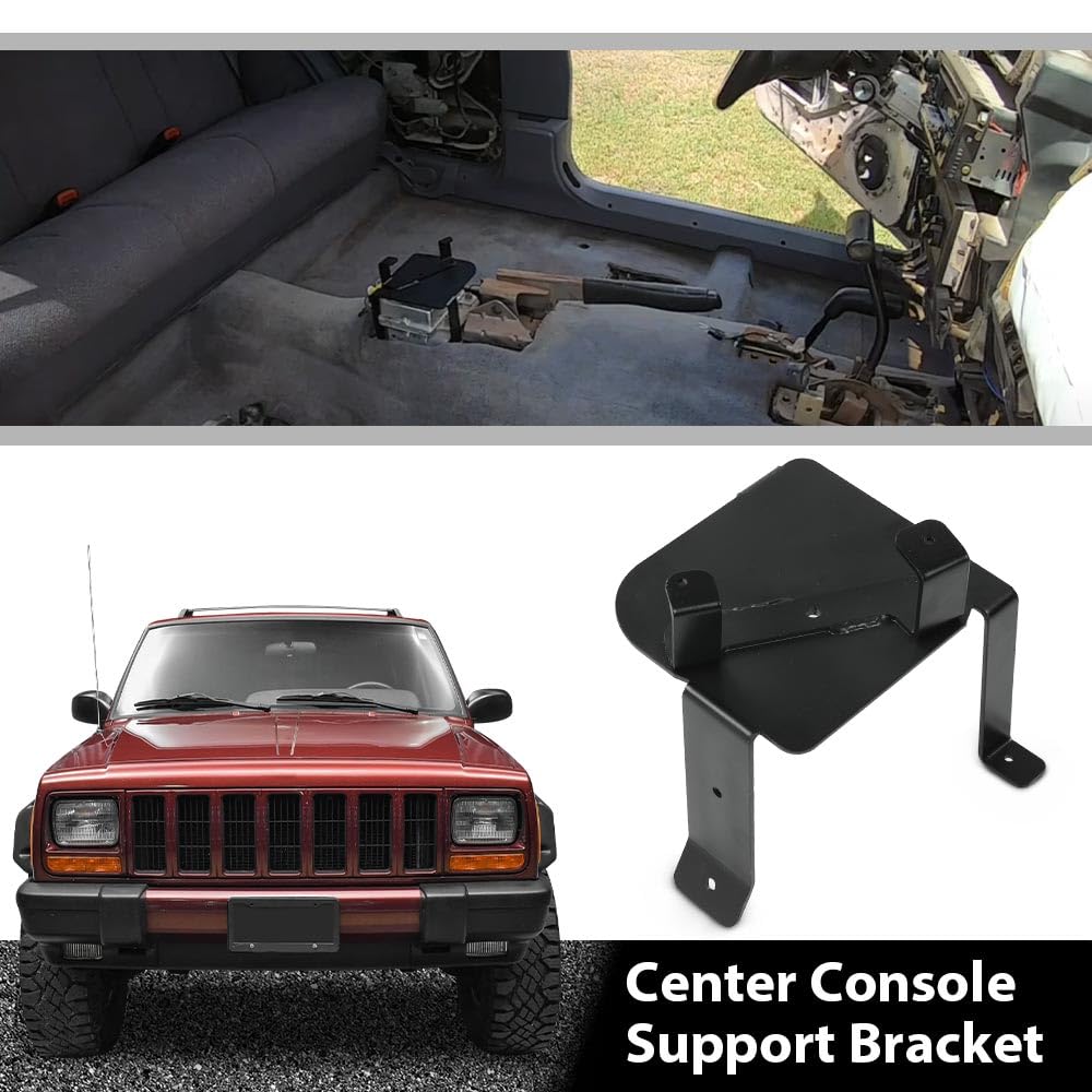 G-PLUS Replacement Steel Center Console Support Bracket Compatible with Jeep Cherokee XJ 1997 1998 1999 2000 2001 Powder Coated