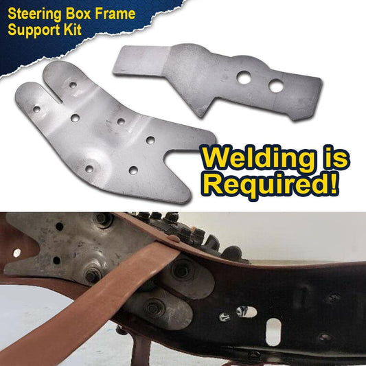 G-PLUS Frame Support Kit Compatible With 73-87 4WD Chevy/GMC C/K10/K15 /K25/K35,Steering Box Frame Support Bracket Repair 2 PCS