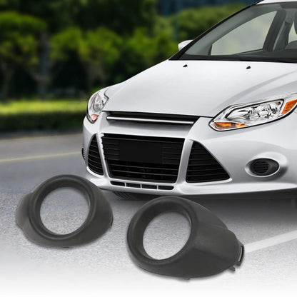 G-PLUS Front Bumper Fog Light Cover Bezels Trim 2pcs Compatible with 2012-2014 Focus models BM51-19953-CB BM51 19952 CB BM51-19953-AD BM51-19952-AD
