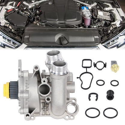 G-PLUS Water Pump Assembly Compatible with VW Bettle EOS CC Passat Jetta/Audi A3 A4 A6 TT 2.0T TSI 06H121026T, 06H121026, 06H121026AB, 06H121026AF, 06H121026BA, 06H121026BP, 06H121026CF