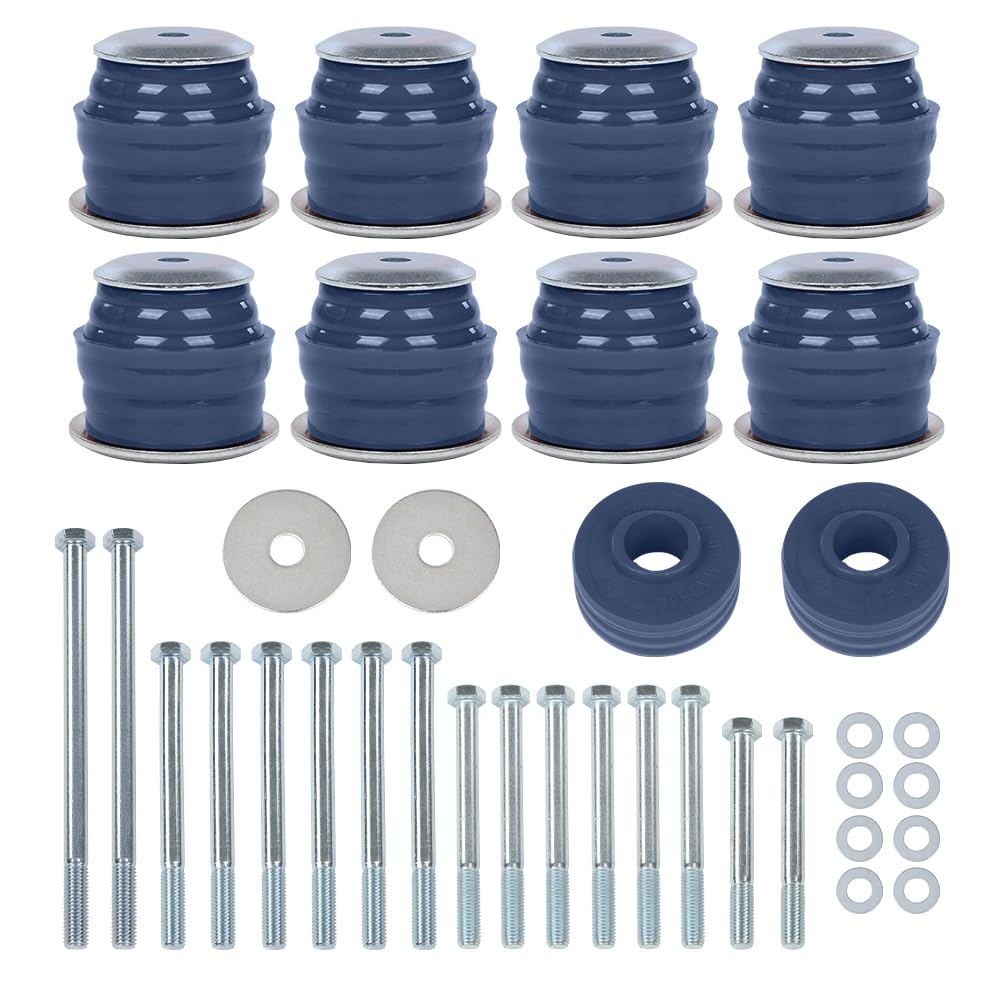 G-PLUS Body Cab Mount Bushing Kit Compatible with Ford F250 F350 Super Duty 2WD and 4WD 2008-2016 KF04060BK Blue