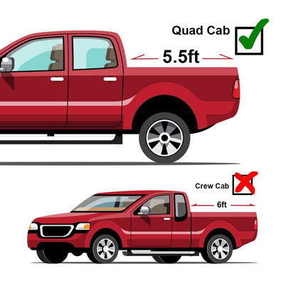 G-PLUS T3 Tri-Fold Hard Lock 5.5Ft Truck Tonneau Cover Compatible with 2015-2021 Ford F150 | 5'5" Extra Short Bed Fleetside Bed