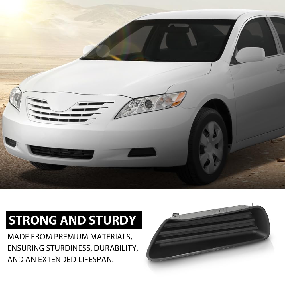 G-PLUS Left Fog Light Cover Compatible with Toyota Camry 2007-2009, Without Fog Light Hole 5212806050, TO2598103