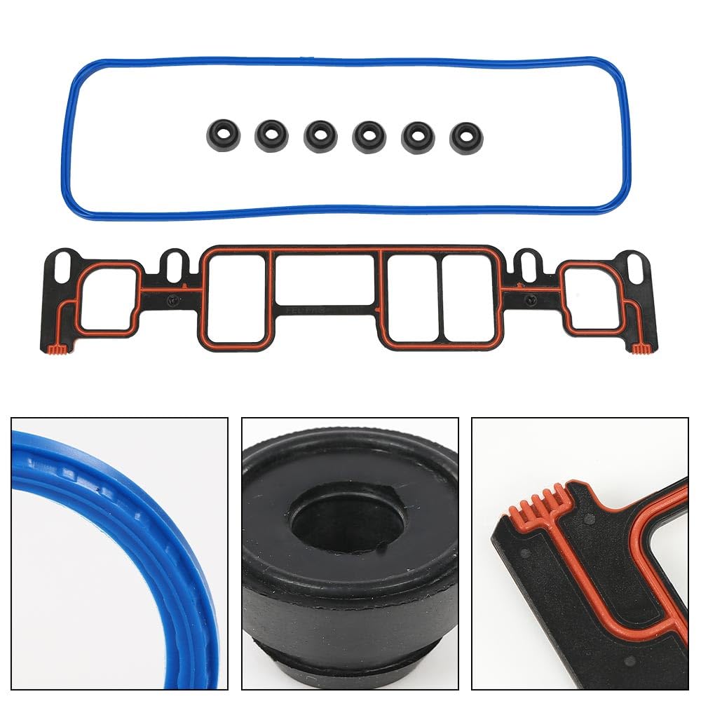 G-PLUS Head Gasket Set Bolts Compatible with Chevy S10 1996-2004/Fit Chevy Silverado GMC Sierra 1500 1999-2006/Fit GMC Savana Chevy Express 1500 1996-2006 4.3L 262CID V6 OHV HS9354PT-6, ES74034