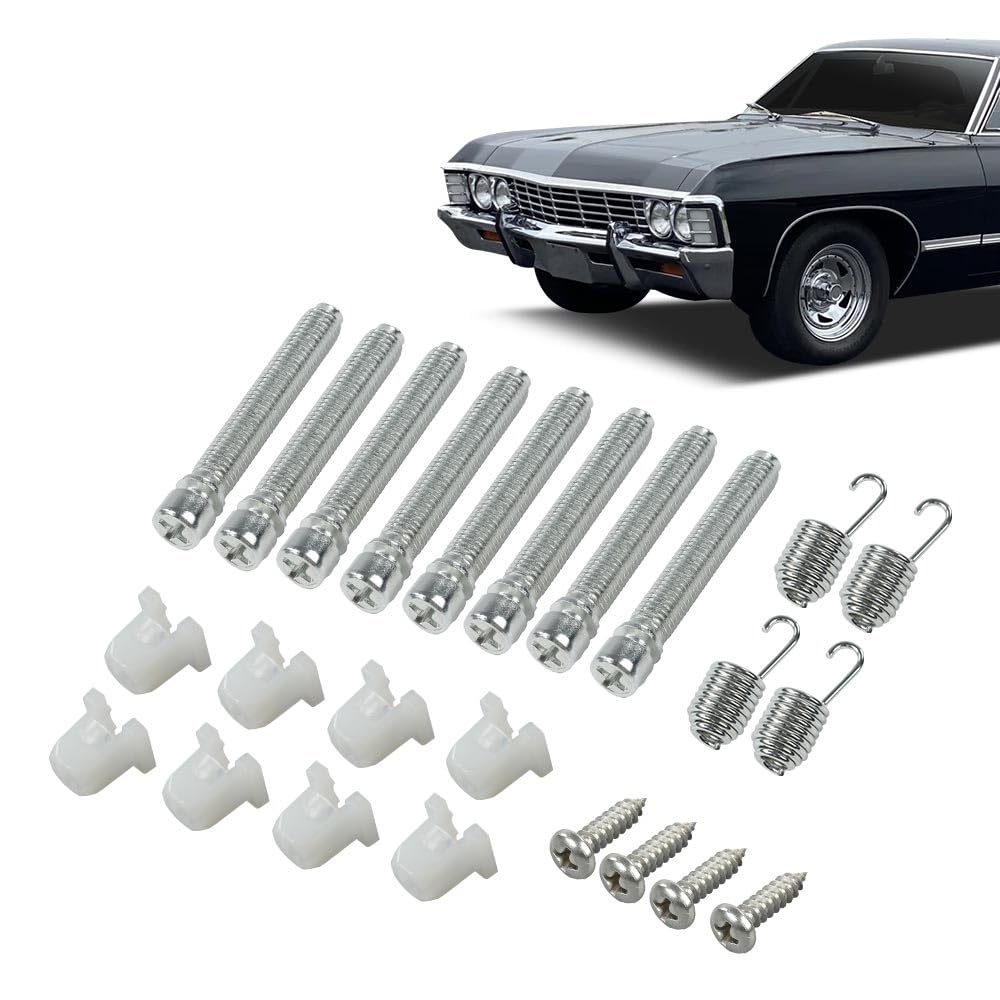 G-PLUS Headlight Adjusters Kit 1-1/2” Screws Springs 8PCS Compatible with Chevy Impala, Biscayne & Belair 1962-1967 Headlight Adjustment Tool
