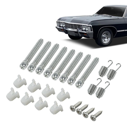 G-PLUS Headlight Adjusters Kit 1-1/2” Screws Springs 8PCS Compatible with Chevy Impala, Biscayne & Belair 1962-1967 Headlight Adjustment Tool