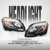 G-PLUS Headlight Set Left and Right Side Halogen Compatible with Benz GLK250 Bluetec 4Matic 2013 2014 2015, Fit Benz GLK350 (submodel: 4Matic, Base) 2013 2014 2015 2048204239, 2048204139 Black