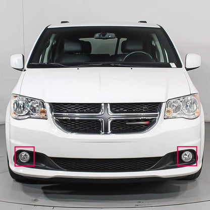G-PLUS Compatible with Dodge Grand Caravan 2011-2017 Clear Bumper Fog Light Kits Driving Lamps Driver And Passenger Side Waterproof 5182022AA CH2592146