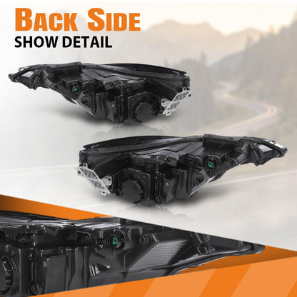 G-PLUS LED Headlight Assembly Left and Right Side Compatible with Hyundai Elantra 2024-2025 92102-AA740 2PCS Black