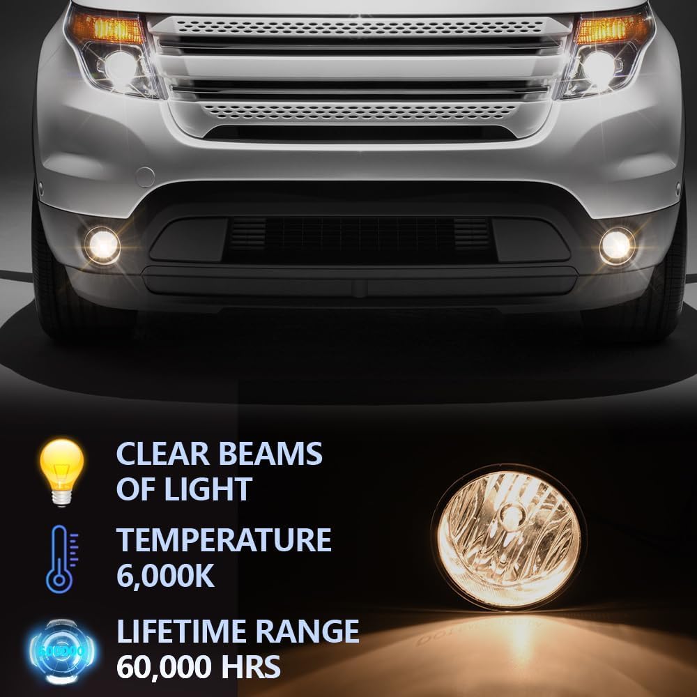 G-PLUS Front Bumper Fog Lights Assembly Pair Compatible with Toyota Tacoma 2005-2011/ Fit Tundra 2007-2013 neblineros para autos delantero faros antiniebla Clear lens